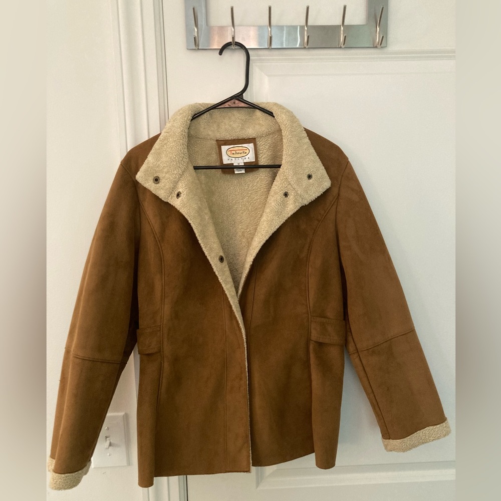 Talbots faux sheepskin coat